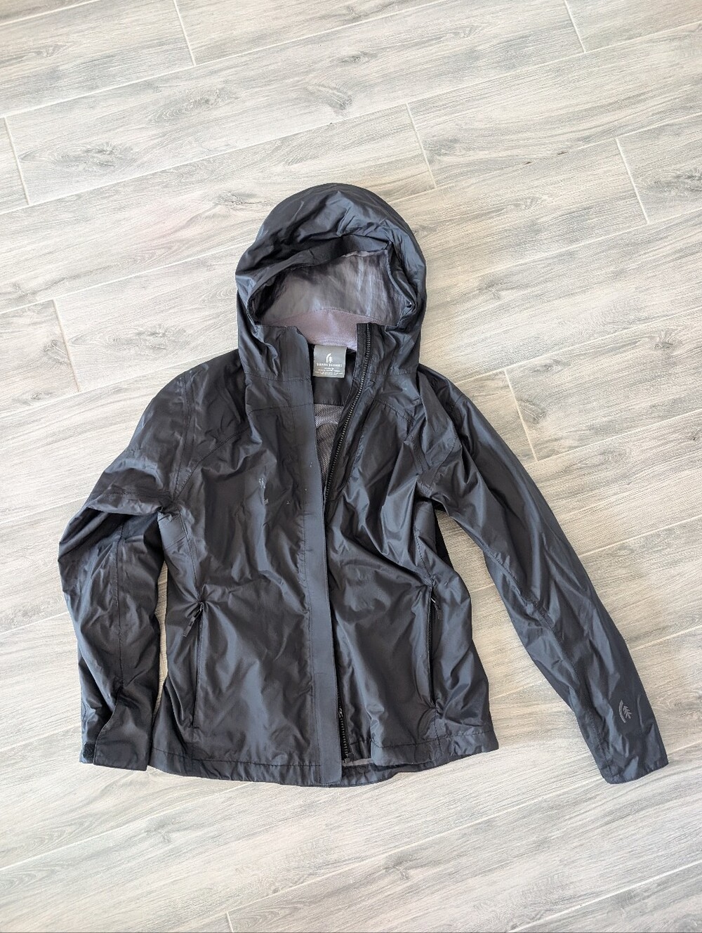 Sierra Designs Womens Black Hurricane Windbreaker Rain Jacket XS